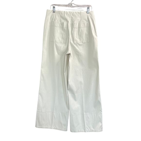 NWT Spanx Stretch Twill Wide Leg Pants In Parchment Women’s Size Large Tall - Picture 6 of 8